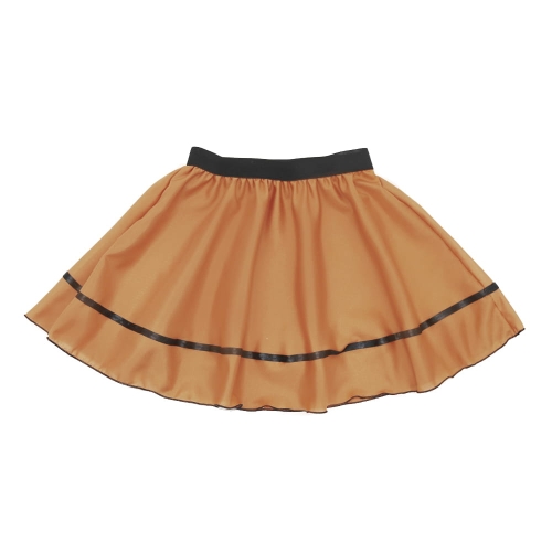 SPÓDNICZKA PONGEE ZGASZONY POMARAŃCZ S/M