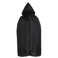 ZESTAW CZAROWNICA PELERYNA CZARNY 132cm 3el