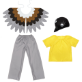 ZESTAW SIKORKA ŻÓŁTO-SZARY 134-140 4el