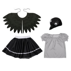 ZESTAW WRONA SZARO-CZARNY 116-128 4el