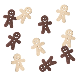 KONFETTI PIERNIKOWE LUDZIKI BEŻOWO-BRĄZOWE 10szt