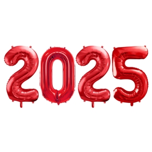 BALONY 2025 CZERWONE 34'' 86cm 4el