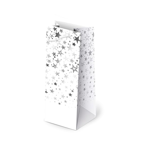 TOREBKA PREZENTOWA GWIAZDKI OPALIZUJĄCE BIAŁA 37x12cm