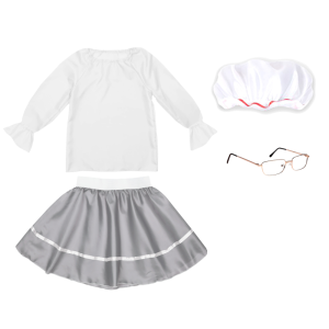 ZESTAW BABCIA BIAŁO-SZARY 134-140 4el