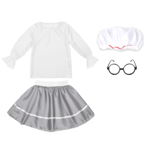 ZESTAW BABCIA BIAŁO-SZARY 134-140 4el