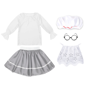 ZESTAW BABCIA BIAŁO-SZARY 134-140 5el