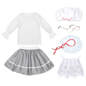 ZESTAW BABCIA BIAŁO-SZARY 116-128 6el