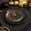 SERWETKI ZEGARY HAPPY NEW YEAR CZARNE 10szt