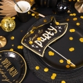 KARTECZKI HAPPY NEW YEAR FOTOBUDKA CZARNO-ZŁOTE 14el