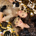 KARTECZKI HAPPY NEW YEAR FOTOBUDKA CZARNO-ZŁOTE 14el