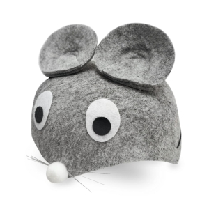 CZAPKA MYSZKA FILCOWA SZARA