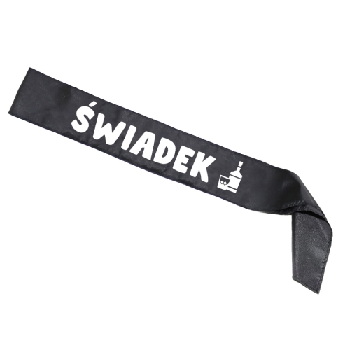 SZARFA ŚWIADEK CZARNA 85cm