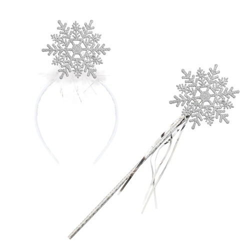 ZESTAW ŚNIEŻYNKA SREBRNY 2el