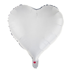 BALON MARTOM SERCE BIAŁY 18'' 46cm
