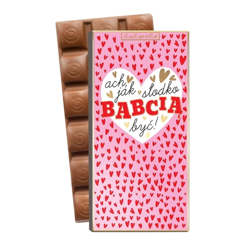 CZEKOLADA MLECZNA SŁODKO BABCIĄ BYĆ RÓŻOWA 100g