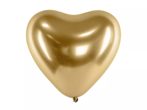 BALON PARTY DECO GLOSSY SERCE ZŁOTY 30cm 1szt