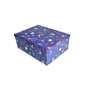 PUDEŁKO PREZENTOWE KOSMOS GRANATOWE 21x15x8,5cm