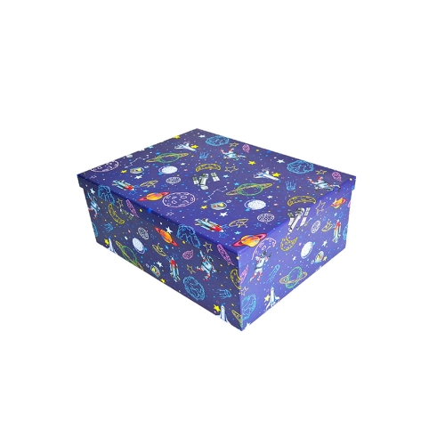 PUDEŁKO PREZENTOWE KOSMOS GRANATOWE 19x13x7,5cm