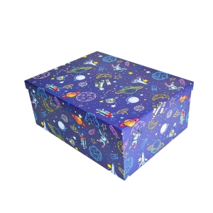 PUDEŁKO PREZENTOWE KOSMOS GRANATOWE 29x22x12,5сm