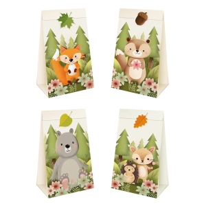 TOREBKI NA SŁODYCZE LEŚNE ZWIERZĄTKA 4szt