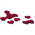 KONFETTI SERDUSZKA FILCOWE CIEMNOCZERWONE 10szt