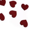 KONFETTI SERDUSZKA FILCOWE CIEMNOCZERWONE 10szt