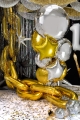 BALON PARTY DECO OKRĄGŁY PASTYLKA ZŁOTY 23" 59cm