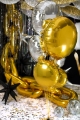 BALON PARTY DECO OKRĄGŁY PASTYLKA ZŁOTY 23" 59cm