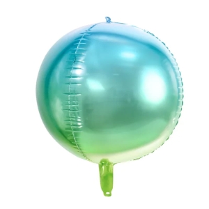 BALON PARTY DECO KULA OMBRE NIEBIESKO-ZIELONY 14'' 35cm
