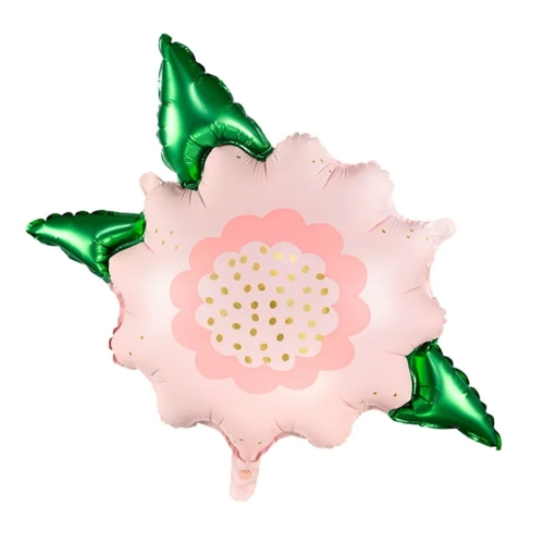 BALON PARTY DECO KWIAT RÓŻOWO-ZIELONY 28'' 70cm