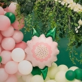 BALON PARTY DECO KWIAT RÓŻOWO-ZIELONY 28'' 70cm
