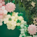 BALON PARTY DECO KWIAT RÓŻOWO-ZIELONY 28'' 70cm