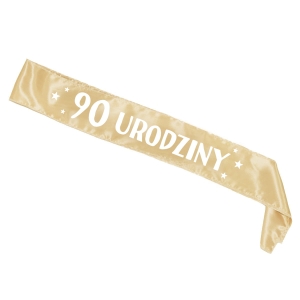 SZARFA 90 URODZINY ZŁOTA 85cm