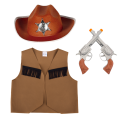 ZESTAW KOWBOJ BRĄZOWY 116-128 4el