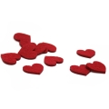 KONFETTI SERDUSZKA FILCOWE CZERWONE 10szt