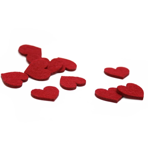 KONFETTI SERDUSZKA FILCOWE CZERWONE 10szt