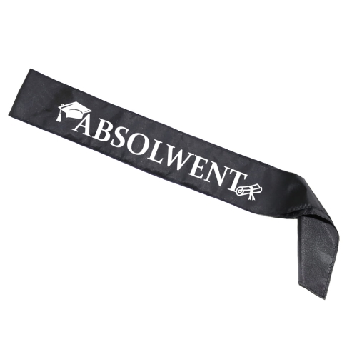 SZARFA ABSOLWENT CZARNA 85cm