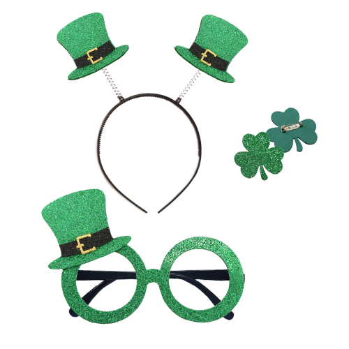 ZESTAW ŚWIĘTEGO PATRYKA ZIELONY 3el