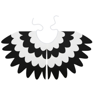 STRÓJ PELERYNA SROKA BIAŁO-CZARNY 93x43cm