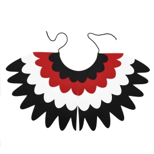 STRÓJ PELERYNA DZIĘCIOŁ CZARNO-CZERWONY 93x43cm