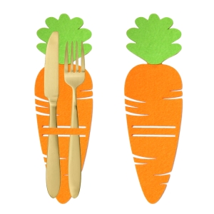 PODKŁADKI POD SZTUĆCE MARCHEWKA POMARAŃCZOWE 20cm 6szt