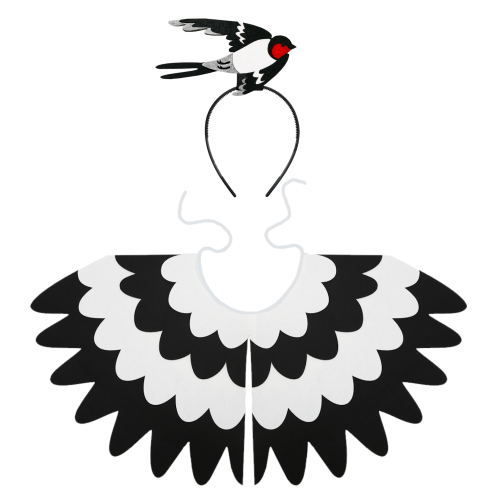 ZESTAW JASKÓŁKA CZARNO-BIAŁY 3el