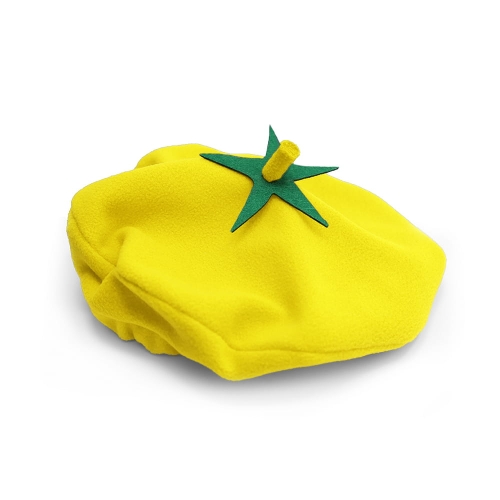 BERET DZIECIĘCY OWOCE Z SZYPUŁKĄ ŻÓŁTY