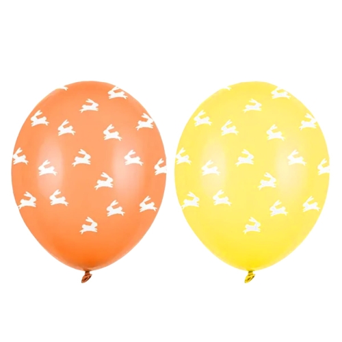 BALON PARTY DECO STRONG PASTEL ZAJĄCZKI MAŁE MIX 30cm 1szt