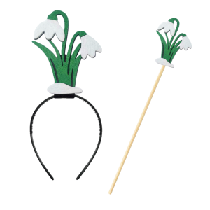 ZESTAW KWIATEK PRZEBIŚNIEG BIAŁO-ZIELONY 2el