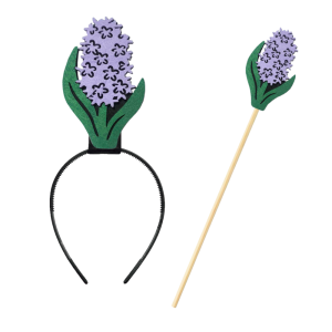 ZESTAW KWIATEK HIACYNT FIOLETOWO-ZIELONY 2el