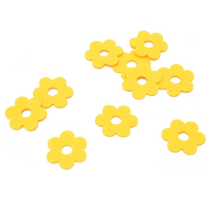 KONFETTI KWIATKI FILCOWE ŻÓŁTE 10szt