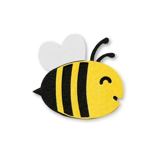 EMBLEMAT PSZCZÓŁKA FILCOWY CZARNO-ŻÓŁTY 6cm