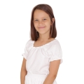 BLUZKA DZIEWCZYNKA BIAŁA 116-128