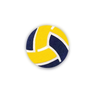 EMBLEMAT PIŁKA SIATKOWA FILCOWY ŻÓŁTO-GRANATOWY 5,5cm